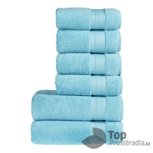 Set ručníků a osušek EXCLUSIVE TOP COLLECTION 6 kusů - Světle modrá