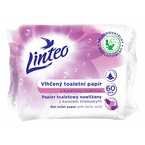 Vlhčený toaletní papír LINTEO s kyselinou mléčnou 60ks