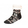 Zimní ponožky - šedá/růžová