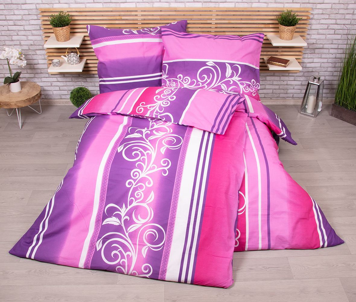TP Zvýhodněná sada bavlněného povlečení Exclusive na dvě lůžka 140x200+70x90 - Ornament fialový