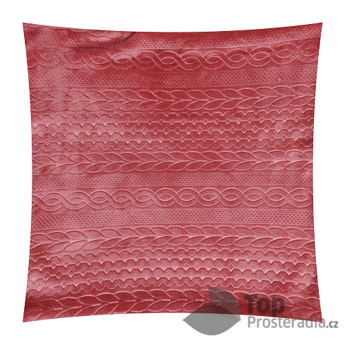 Povlak na polštářek mikroflanel se vzorem 40x40 - Růžový