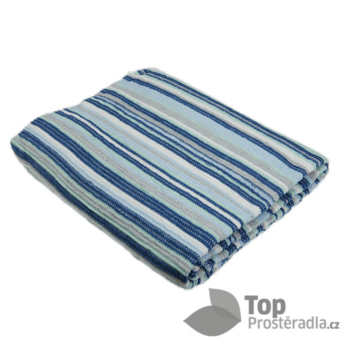 Multifunkční přehoz 150x200 Stripes - modrý