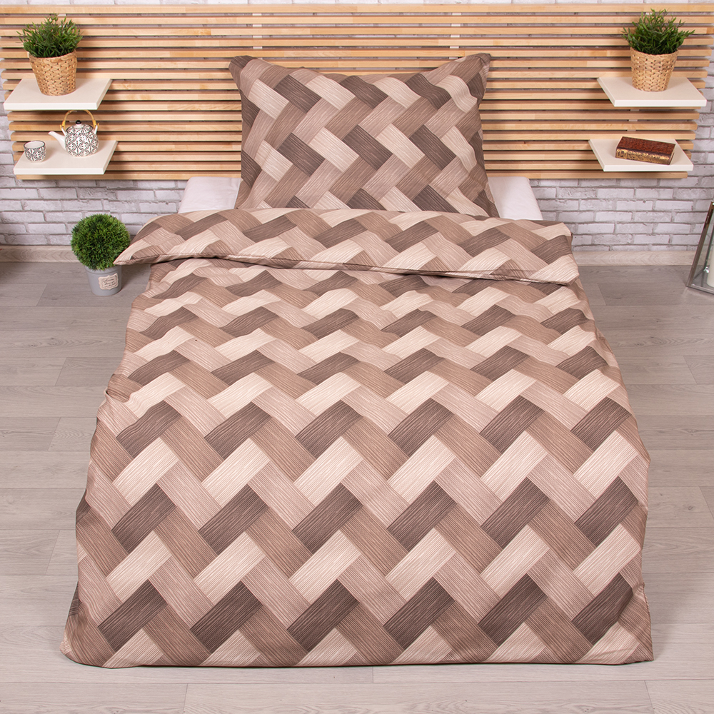 TP Bavlněné povlečení 140x200+70x90 - Ondra hnědý