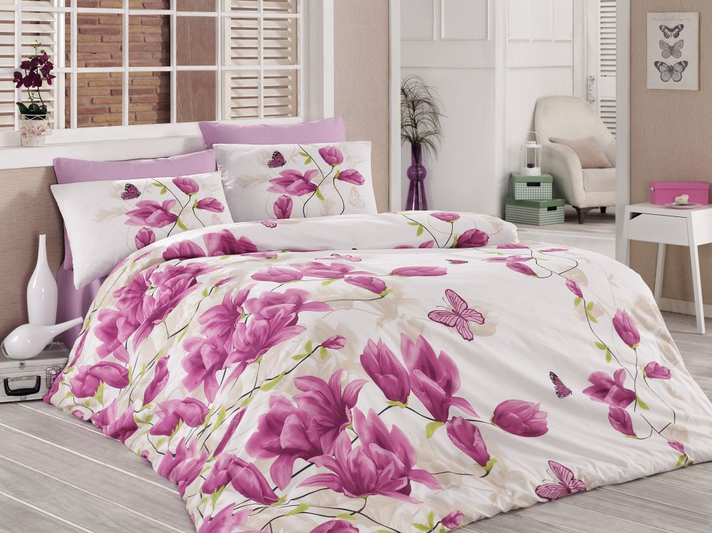 Bavlněné povlečení Deluxe 140x200+70x90 Magnólie elegant