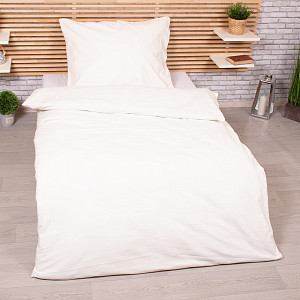 Flanelové povlečení DELUXE 140x200+70x90 - Smetanové