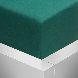Jersey prostěradlo 180x200 Luxus - Tmavě zelená