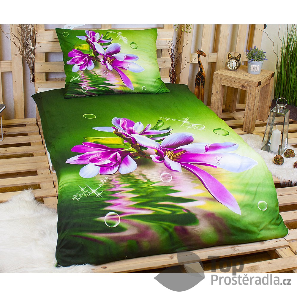 3D povlečení 140x200 + 70x90 - Květ