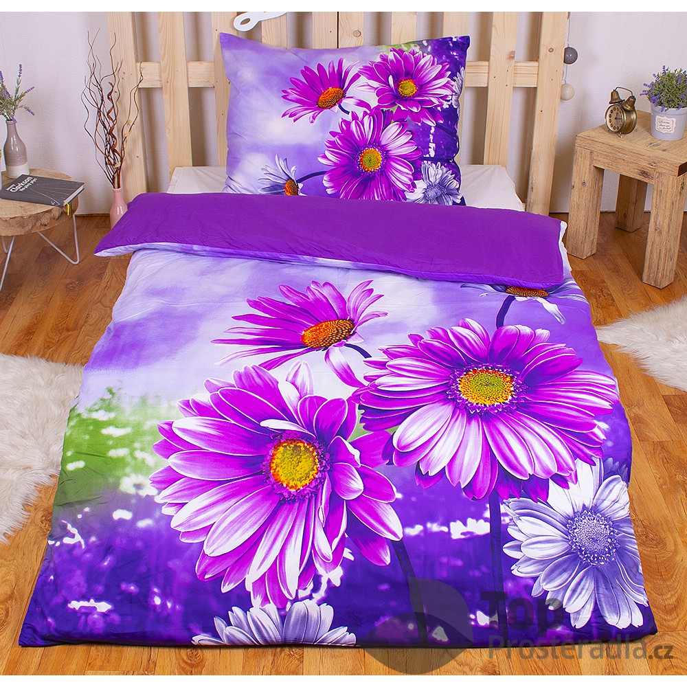 TP 3D povlečení 140x200 + 70x90 - Kopretiny