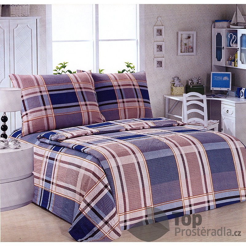 TOP Francouzské povlečení Mikrokrep 220x200 + 2x70x90 Mikrokrep