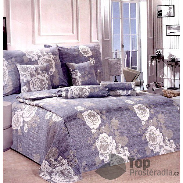 TOP Francouzské povlečení 220x200 + 2x70x90 Bílé růže Mikrokrep