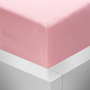 Jersey prostěradlo 180x200 Luxus - Pastelová růžová