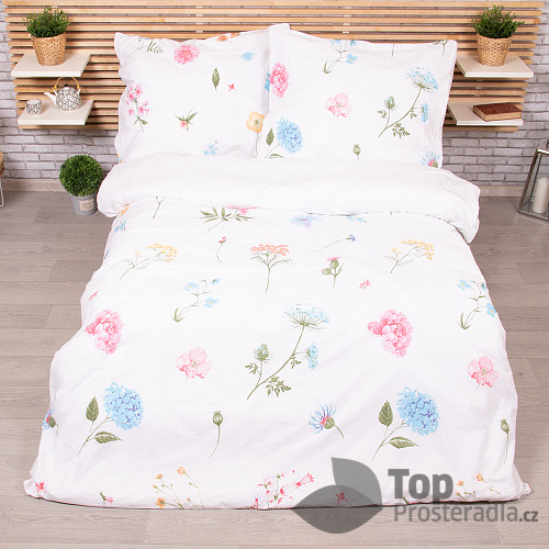Povlečení bavlněný satén HIP DeLuxe 160x220+70x80 Fleur