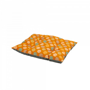 Multifunkční polštář velikost M 55x70 - Oranžová kolečka/Šedý
