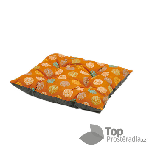 Multifunkční polštář velikost L 100x70 - Oranžová kolečka/Šedý