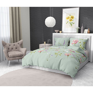 Francouzské bavlněné povlečení DELUXE 200x200+2x70x90 BOTANICA