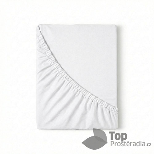 Jersey prostěradlo s lycrou DeLuxe 120x200 bílé