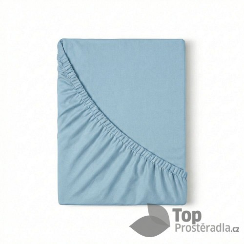 Jersey prostěradlo s lycrou DeLuxe 140x200 světle modré