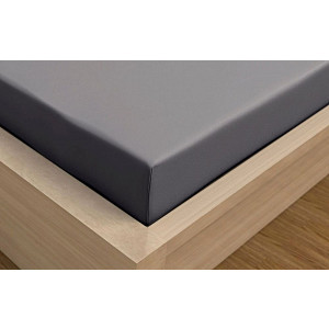Jersey prostěradlo s lycrou DeLuxe 140x200 tmavě šedé