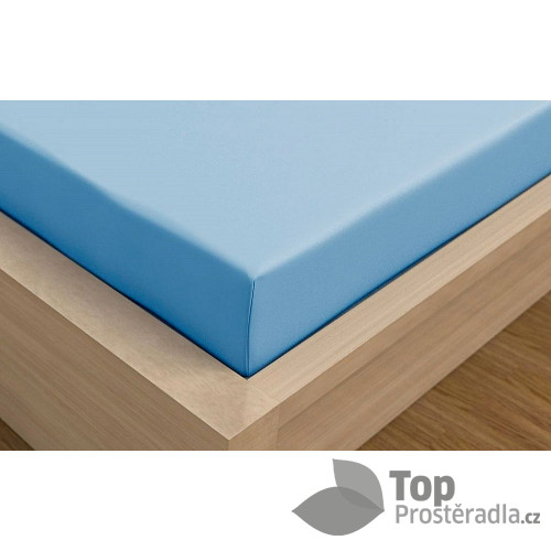 Jersey prostěradlo s lycrou DeLuxe 160x200 světle modré