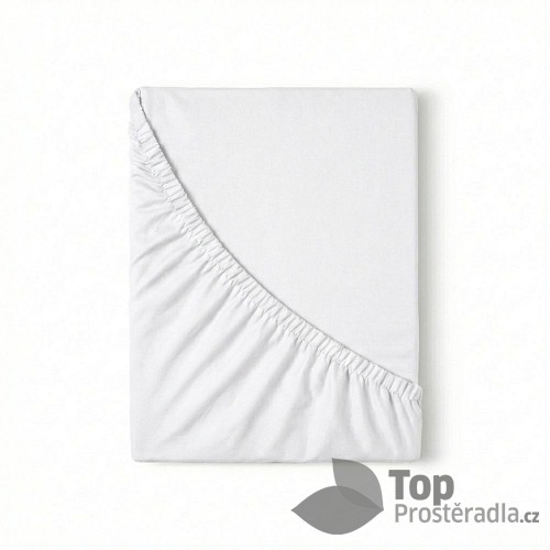 Jersey prostěradlo s lycrou DeLuxe 180x200 bílé