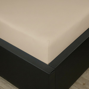 Jersey prostěradlo s lycrou DeLuxe 220x200 světle béžová