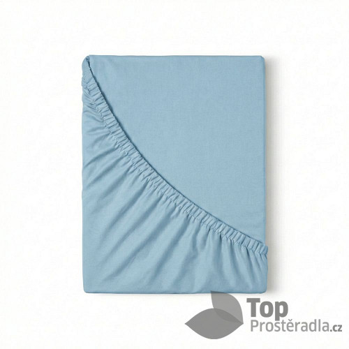 Jersey prostěradlo s lycrou DeLuxe 180x200 světle modré