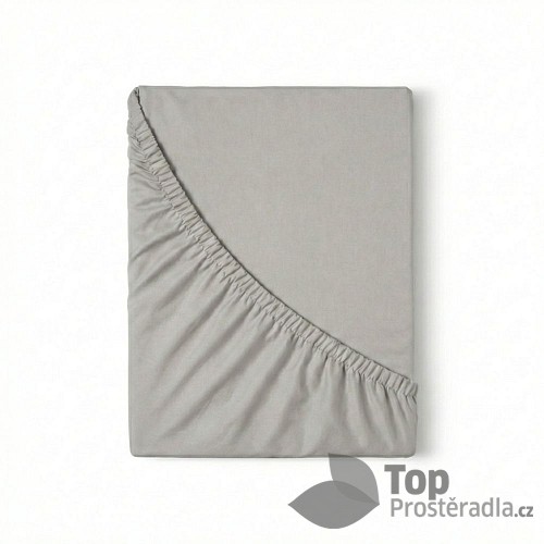 Jersey prostěradlo s lycrou DeLuxe 160x200 světle šedé