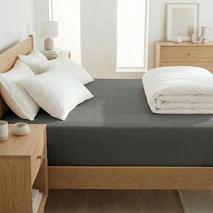 Jersey prostěradlo s lycrou DeLuxe 160x200 tmavě šedé