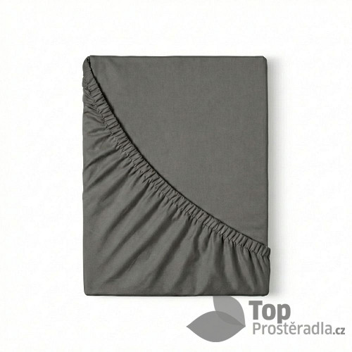 Jersey prostěradlo s lycrou DeLuxe 220x200 tmavě šedé