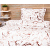 Mikroplyšové povlečení Premium 140x200+70x90 Mramor hnědý