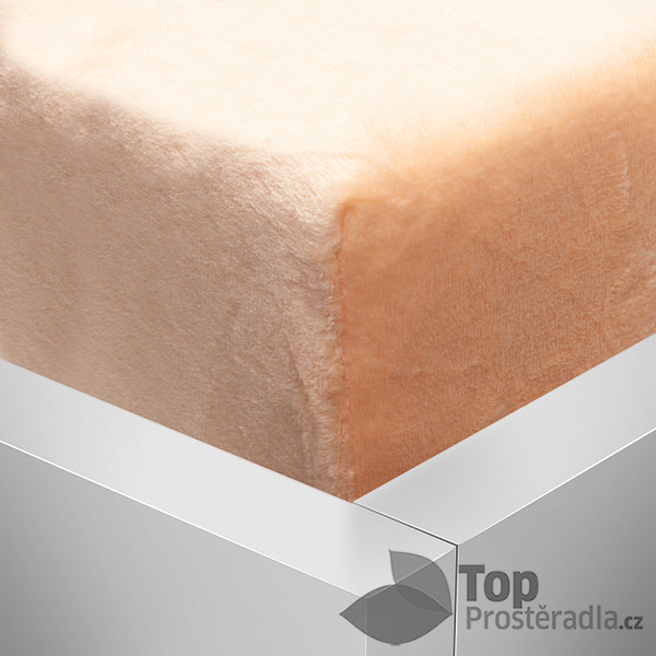 Oboustranné Mikroplyšové prostěradlo DeLuxe 90x200 – Lososová