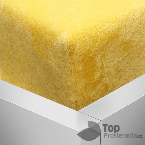 OBOUSTRANNÉ Mikroflanelové prostěradlo DELUXE 90x200 - Žlutá