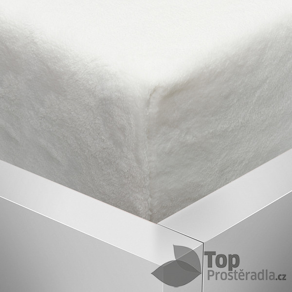 Oboustranné Mikroplyšové prostěradlo DeLuxe 90x200 – Bílá