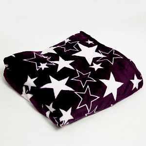 Deka mikroflanel 150x200 Purpurové hvězdičky