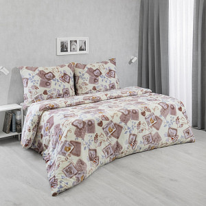 Francouzské mikroplyšové povlečení Premium 220x200+2x70x90  Love love pink