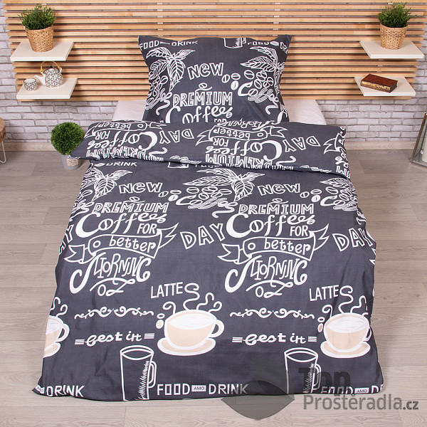 TP Hebké povlečení 140x200+70x90 Morning Coffee