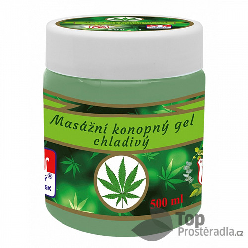 Masažní konopný gel chladivý 500 ml