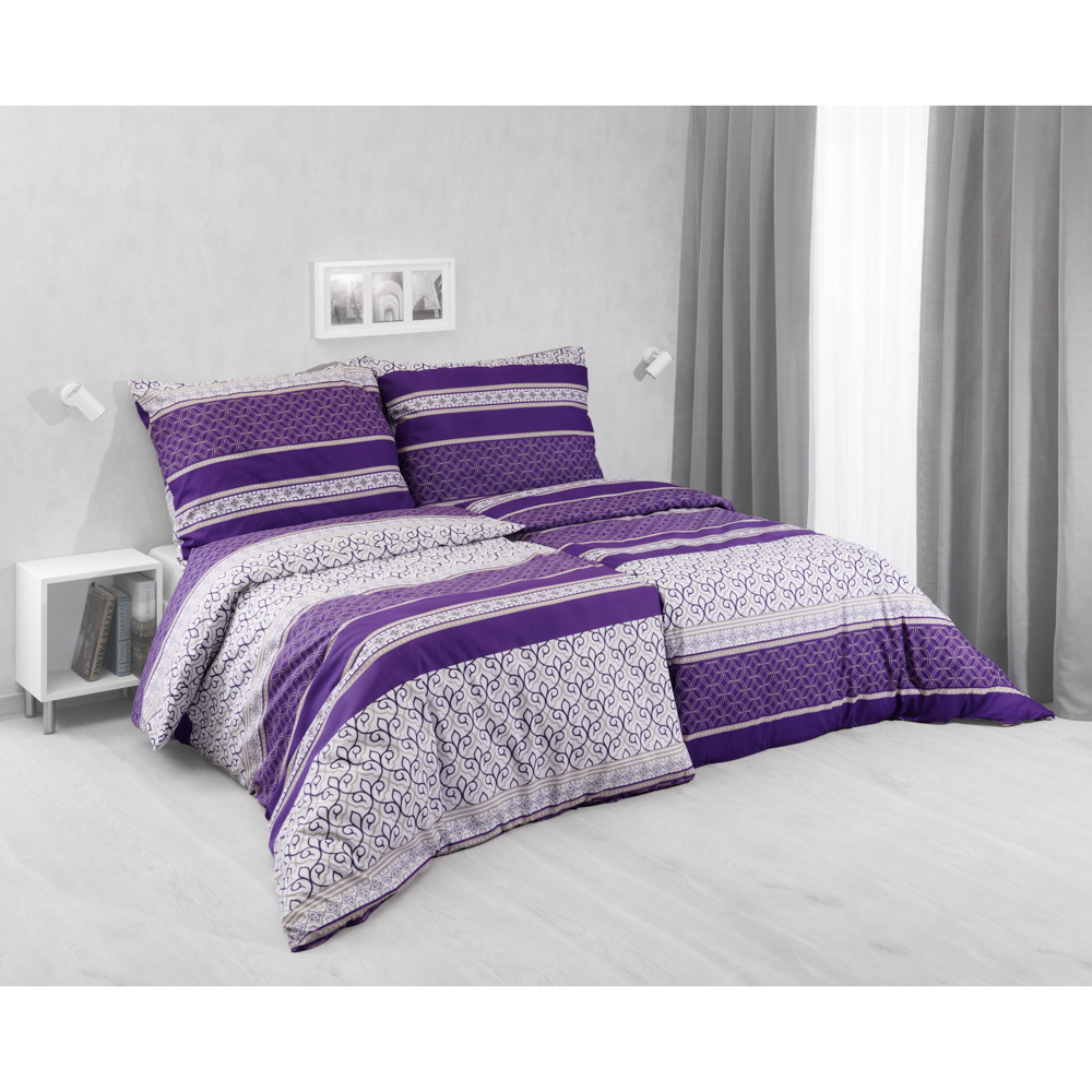 Bavlněné povlečení 140x200+70x90 Orient fialový