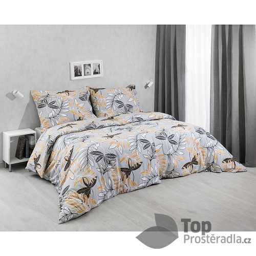 Flanelové povlečení 140x200+70x90 Dotek přírody béžový