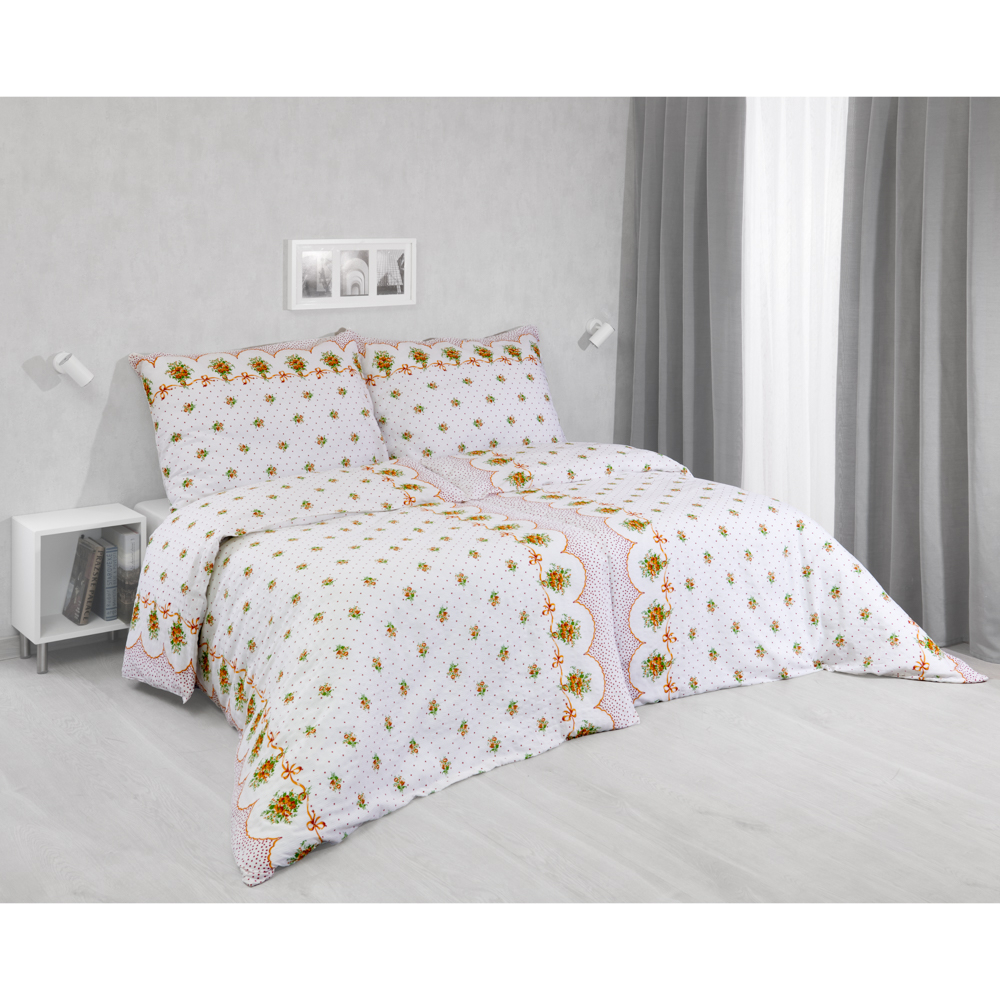 Krepové povlečení STANDARD 140x200+70x90 Bouquet vínový