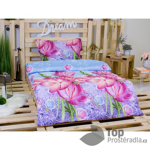 3D povlečení na dvě lůžka 140x200+70x90 SNOVÁ KRAJINA