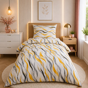 Bavlněné povlečení DELUXE 140x200+70x90 Plamen