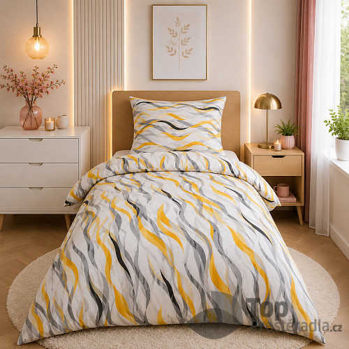 Bavlněné povlečení DELUXE 140x200+70x90 Plamen