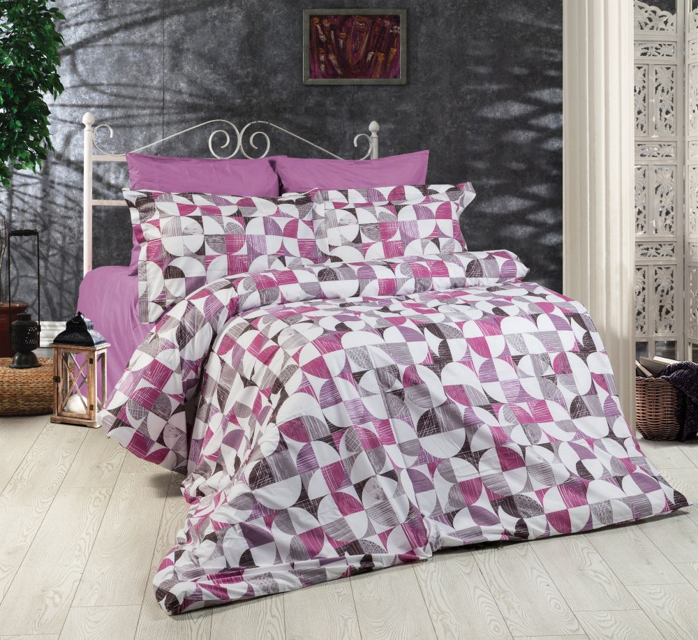 Krepové povlečení DeLuxe 140x200+70x90 Diego violet