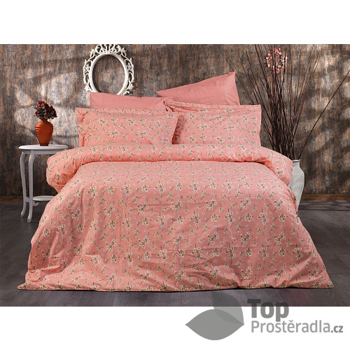 Krepové povlečení DeLuxe 140x200+70x90 Cherry