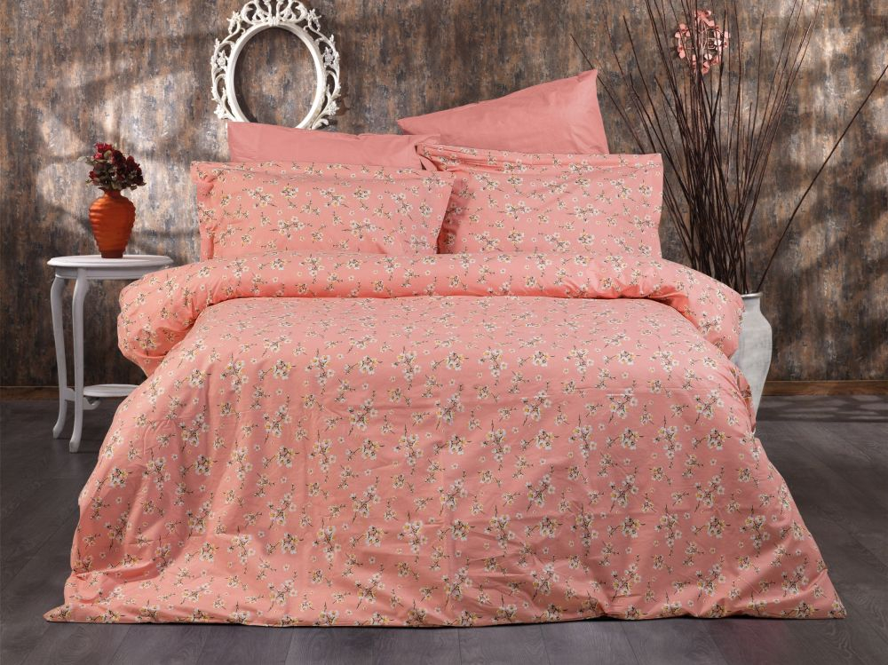 Krepové povlečení DeLuxe 140x200+70x90 Cherry