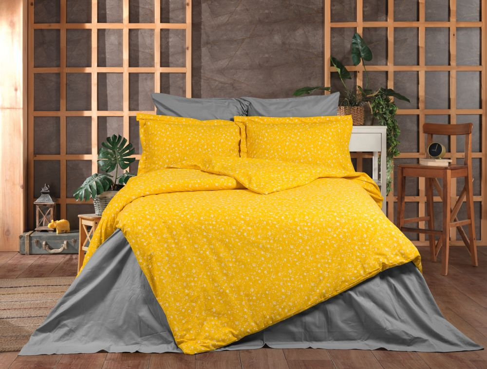 Krepové povlečení DeLuxe 140x200+70x90 Royal orange