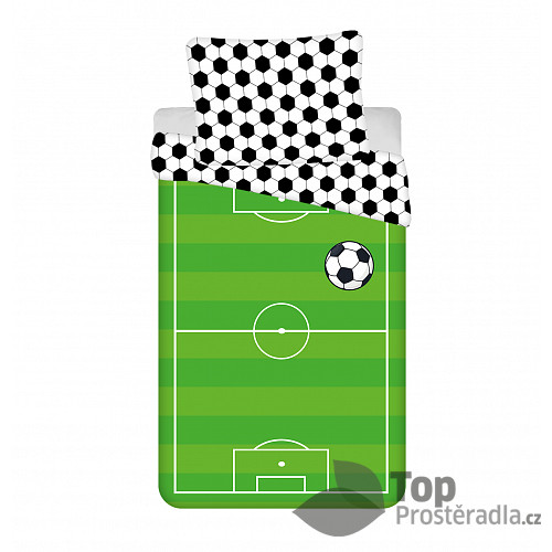 Bavlněné povlečení 140x200+70x90 Football green