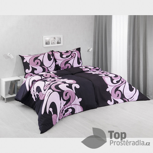 Sada povlečení na dvě lůžka 140x200+70x90 Tattoo pink-black
