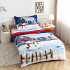 Mikroplyšové povlečení Premium 140x200+70x90 Sněhulda